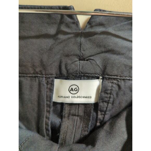 New AG Adriano Goldschmied Small Black Gerren Paperbag Tie Waist Split Hem Pants - Picture 4 of 5